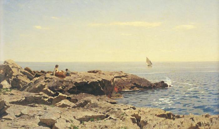 Eugen Ducker On the Seashore Spain oil painting art